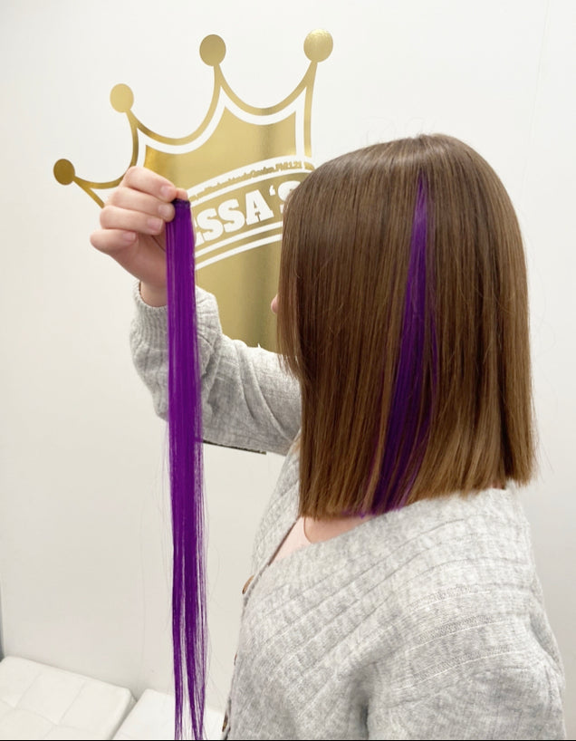 Farbige Haarsträhnen Clips