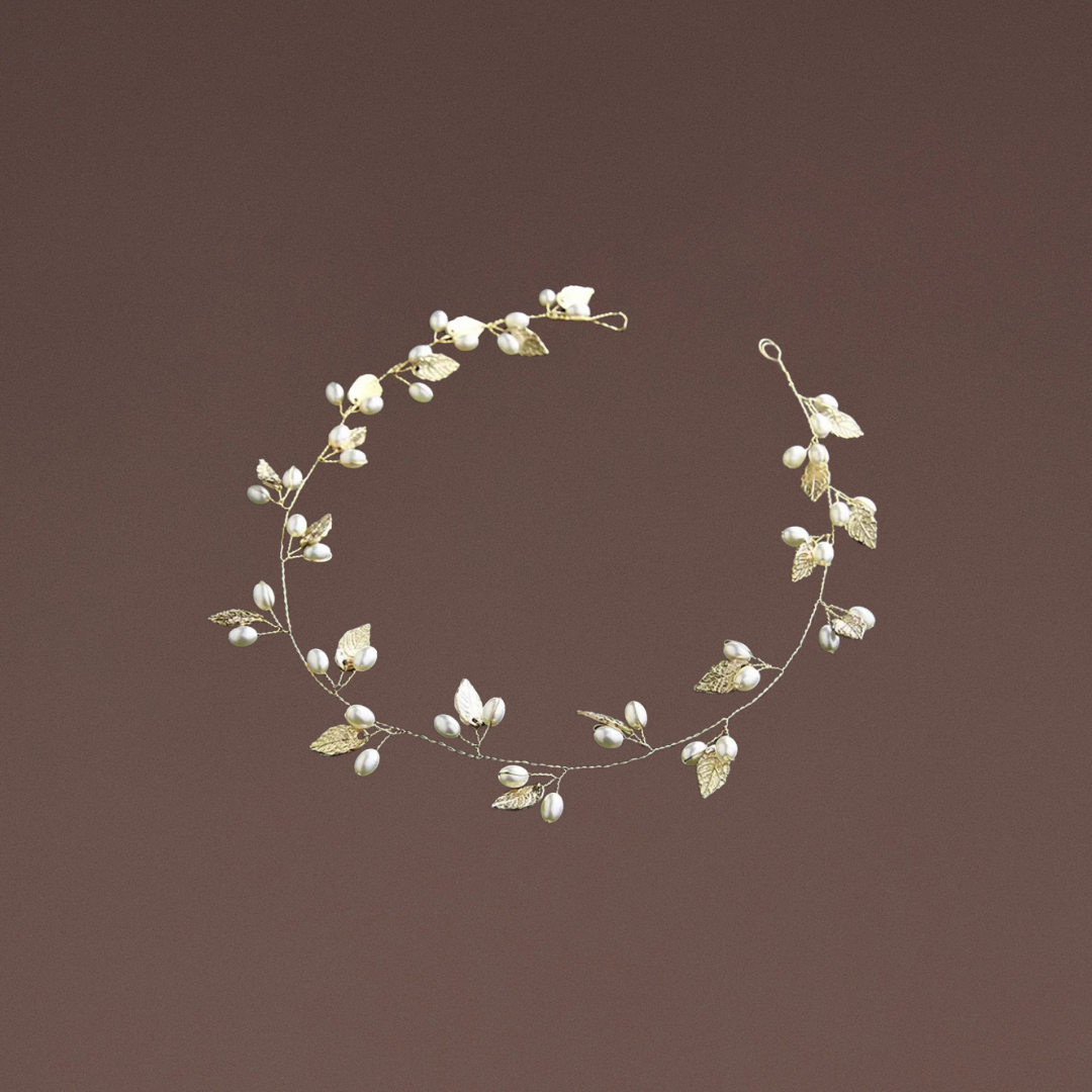 Haarschmuck Gold Perlen