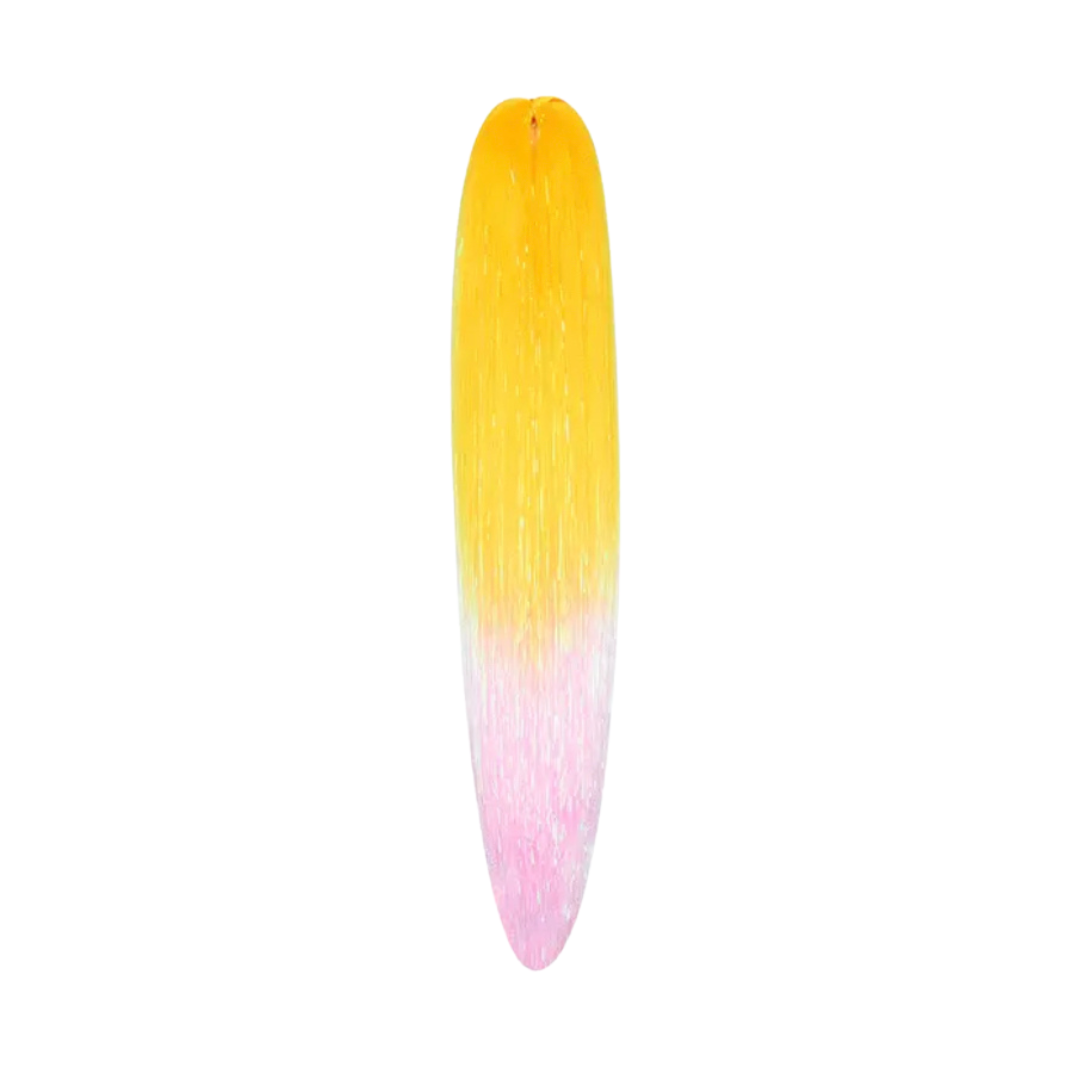 Low Temp. Kanekalon Kunsthaar/ Braidinghair 55cm / Gelb Rosa