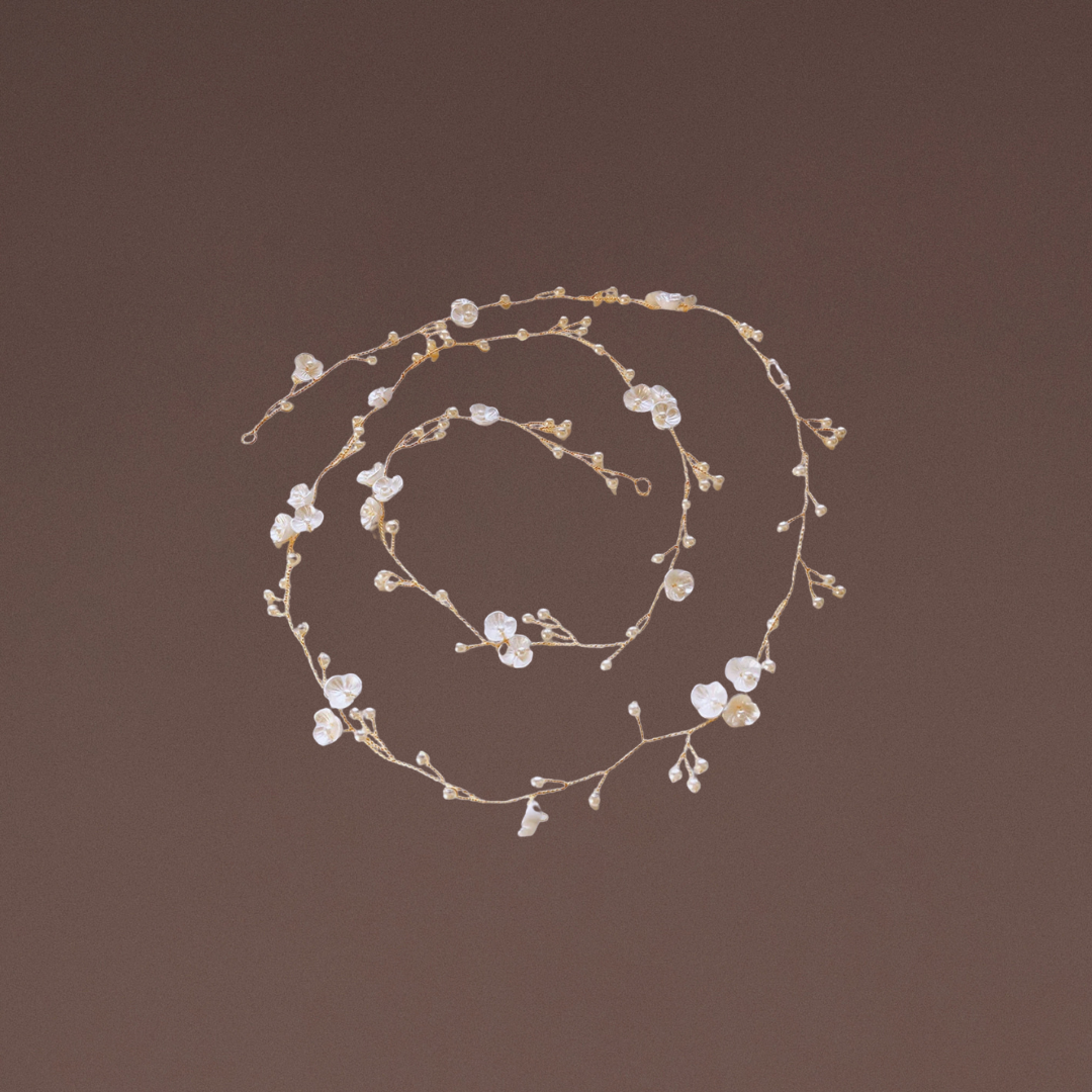 Haarschmuck Gold Blumen Draht