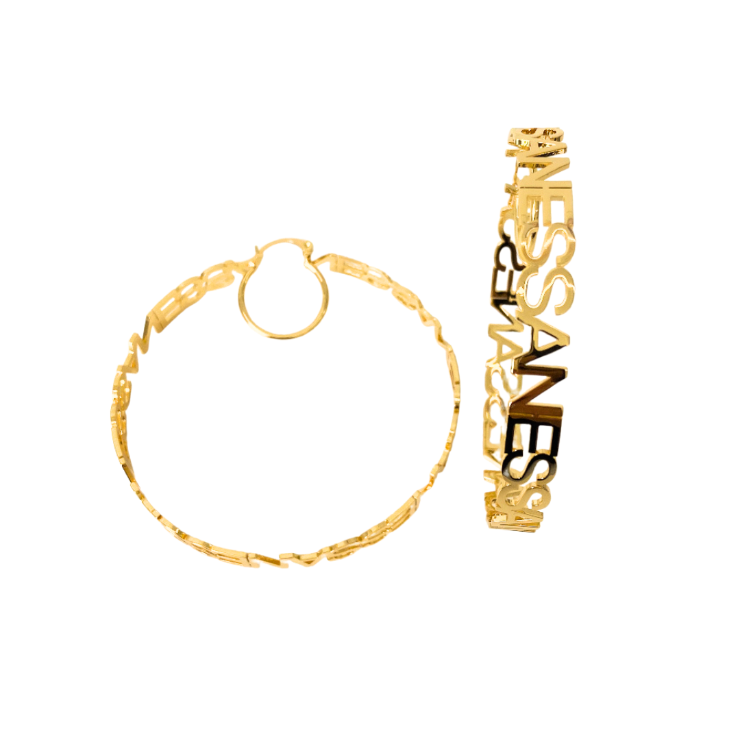 Custom Ohrenringe- Name am Rand (mit deinem Wunschnamen, exklusive für dich angefertigt) (Kopie)