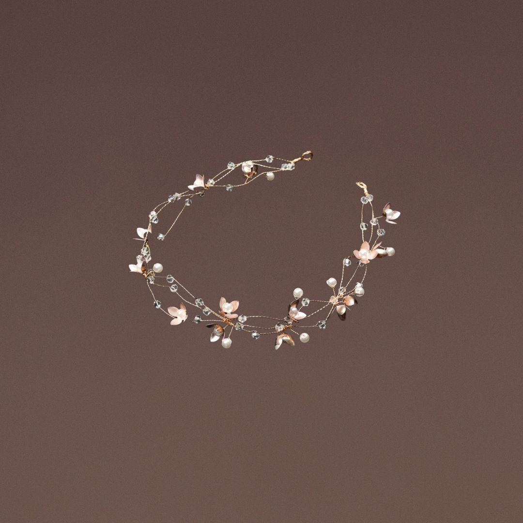 Haarschmuck Gold Draht Blumen