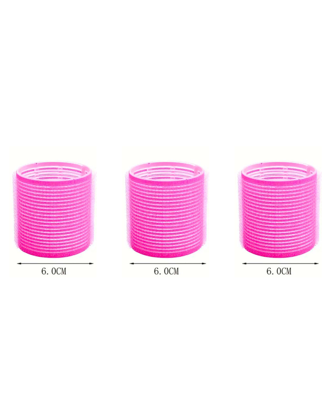 3 Klettlockenwickler für Curtain Bangs