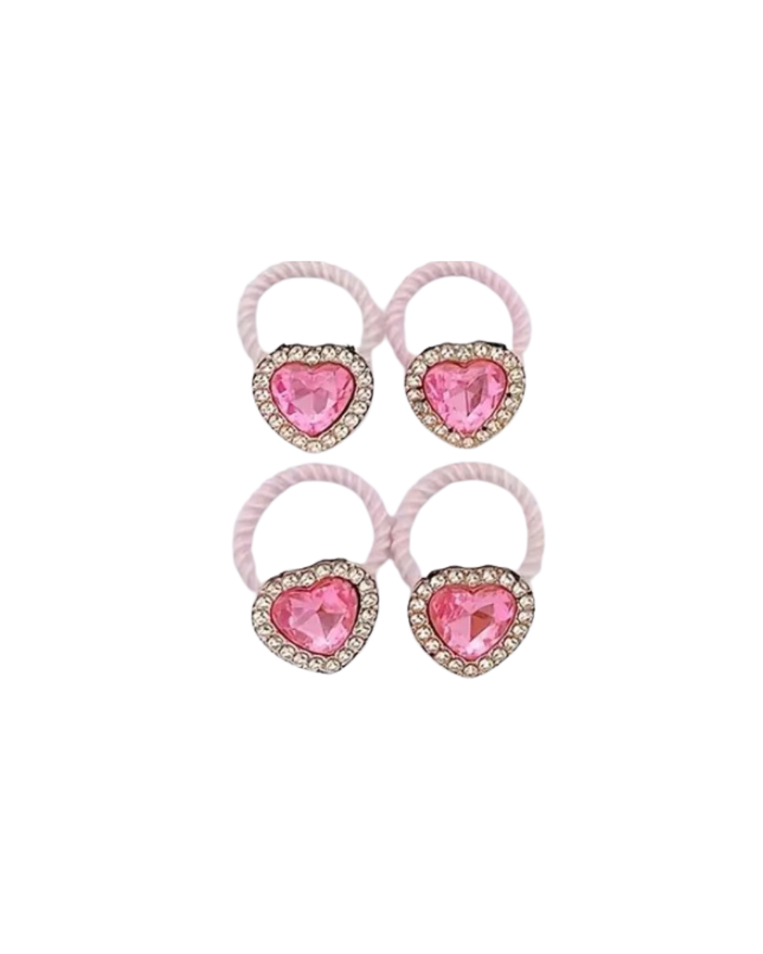 Haargummi Herz Diamant 4St.