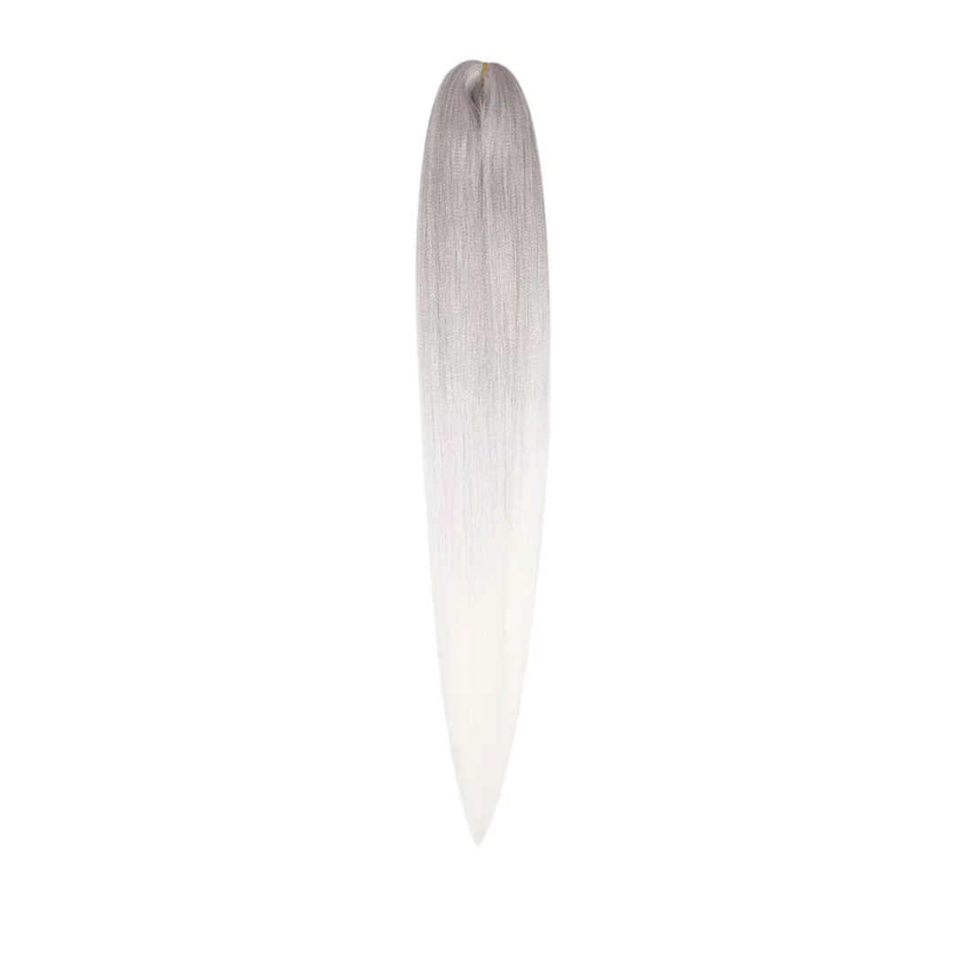 Low Temp. Kanekalon Kunsthaar/ Braidinghair 55cm / 101/99/Weiss