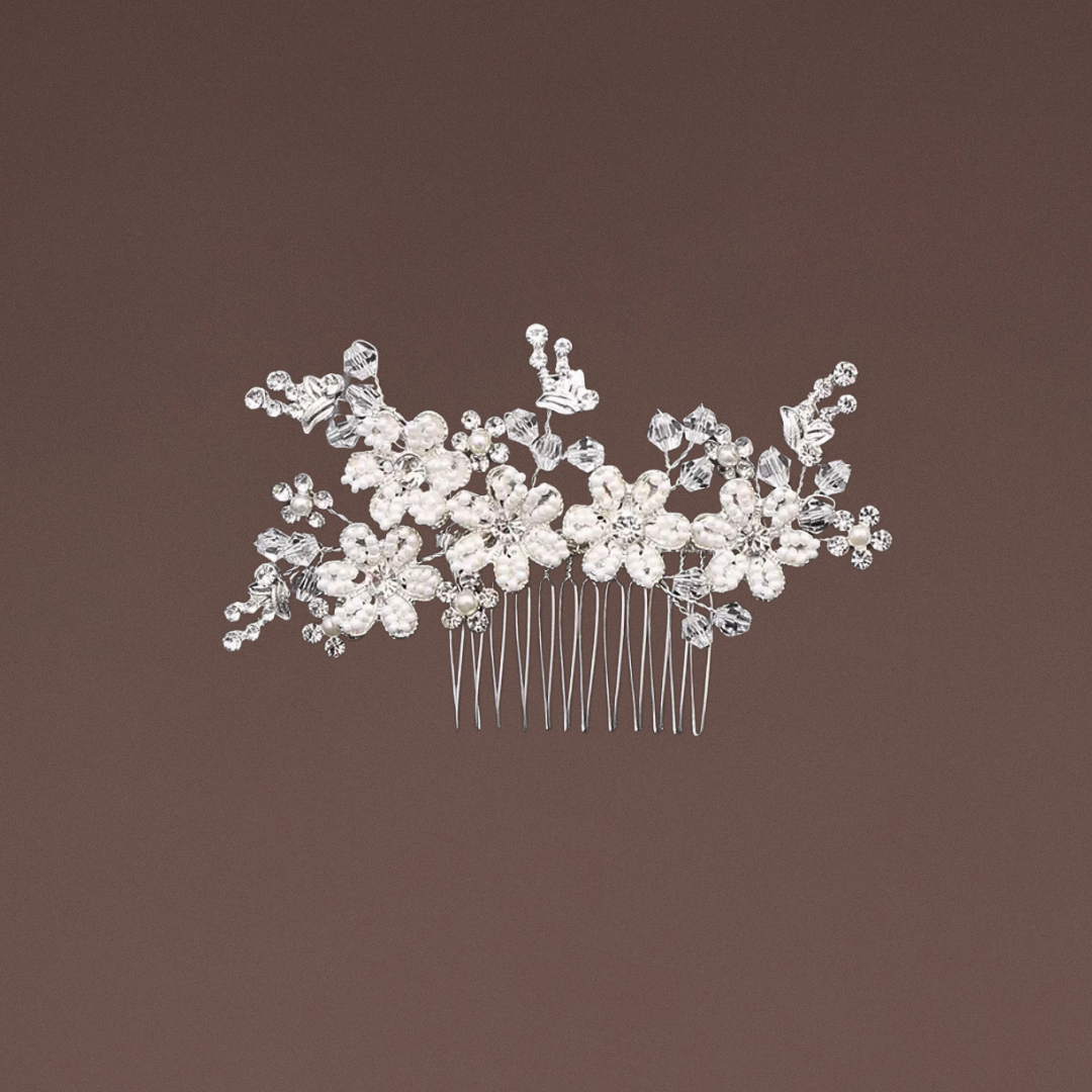 Haarschmuck Silber Blumen
