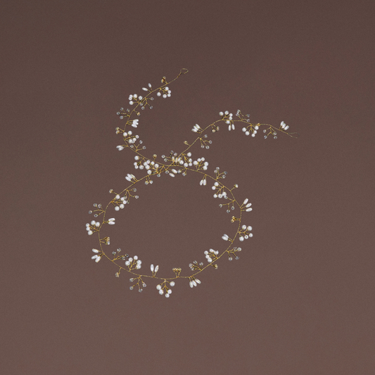 Haarschmuck Gold Draht Perlen