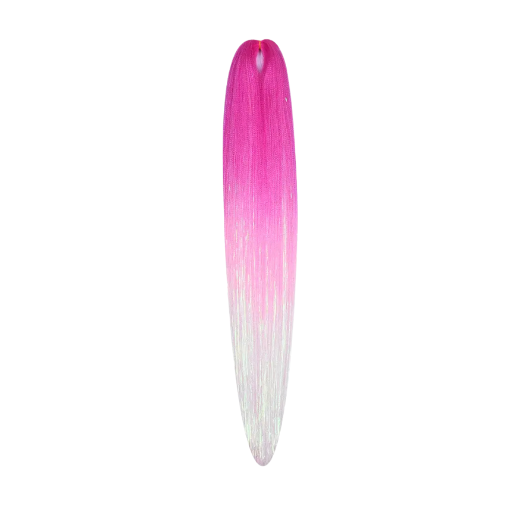 Low Temp. Kanekalon Kunsthaar/ Braidinghair 55cm / Pink Rosa Weiss