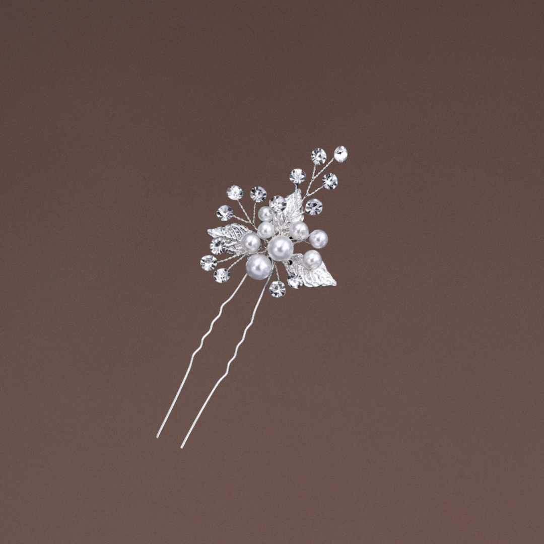 Haarschmuck Silber/Perlen