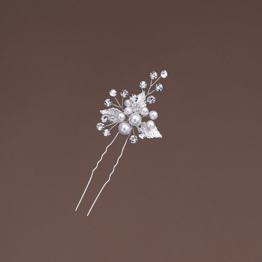 Haarschmuck Silber/Perlen