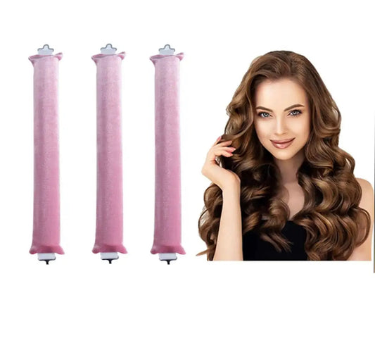 Hitzefreies Locken Curlen Rosa 3er Set