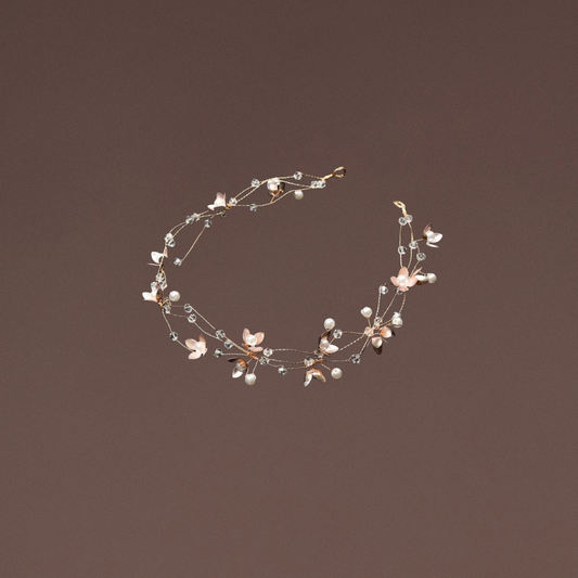 Haarschmuck Gold Draht Blumen