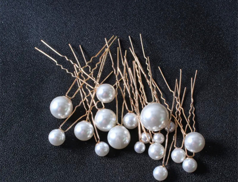 Haarschmuck Perlen mittel 1Stück