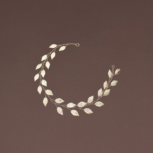 Haarschmuck Gold Blätter