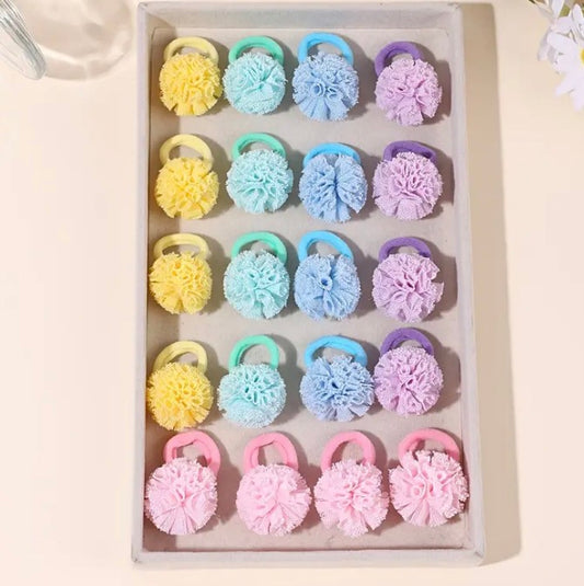 Haargummi PomPon Pastelltöne 2ST.